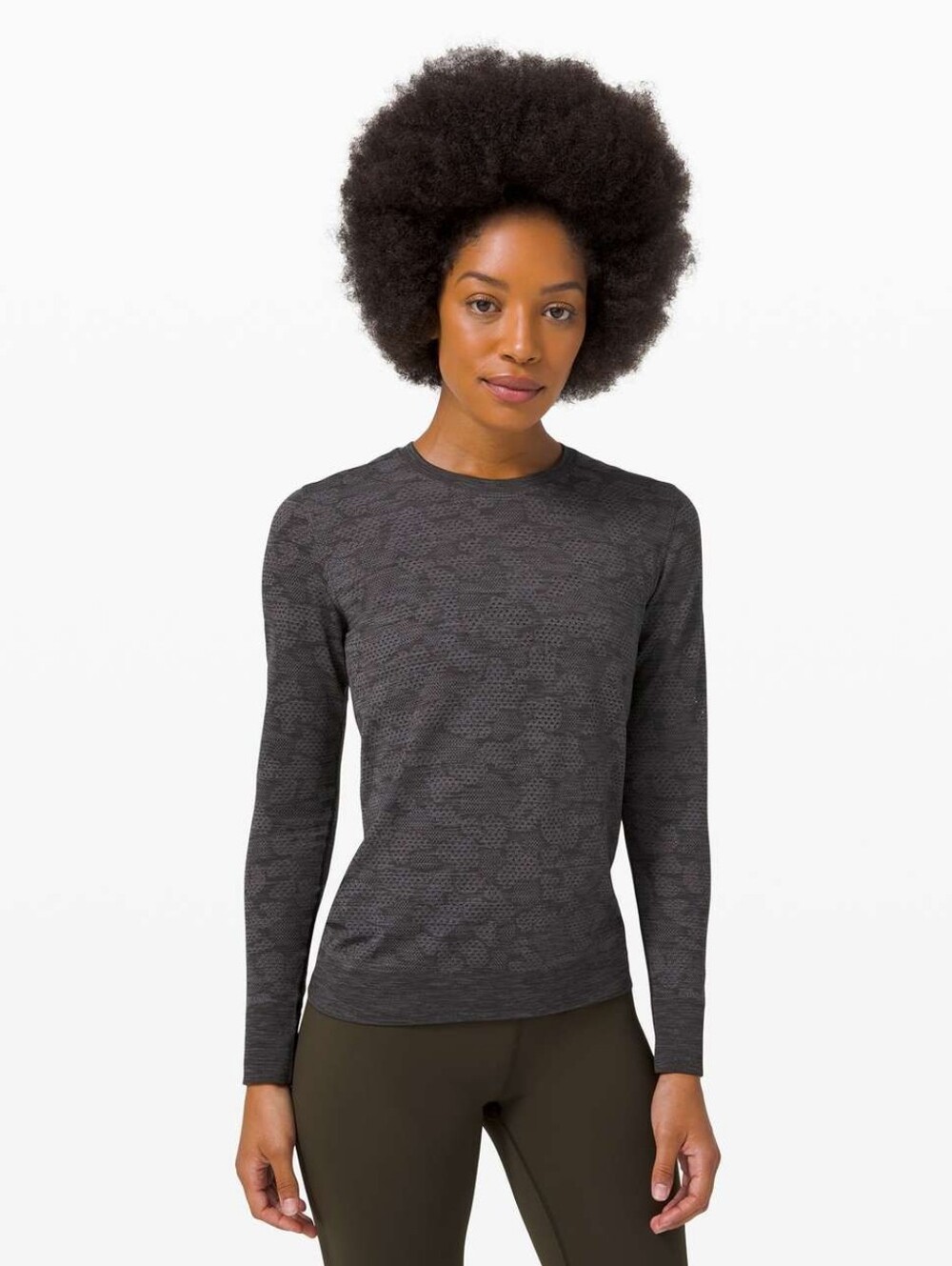 Lululemon 🍋 Breeze By Long Sleeve 🔸 Size 4 in Polar Spots Titanium / Black